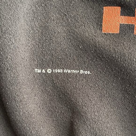 Vintage Harley Davidson Looney Tunes Taz 90s Sweatshirt 1993 Crew Neck Fun XL - Picture 3 of 8